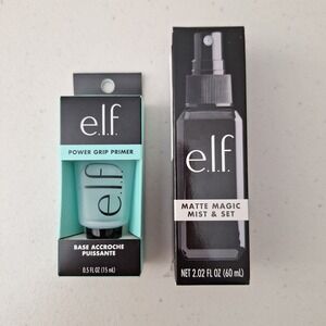 NEW E.L.F. (ELF) Power Grip Primer Base 0.5 Fl Oz & Matte Magic Mist 2 Fl Oz
